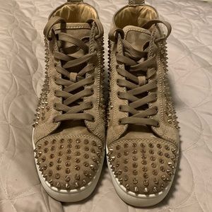 Christian Louboutin Louis spikes mens suede sneakers high top size 44/11
